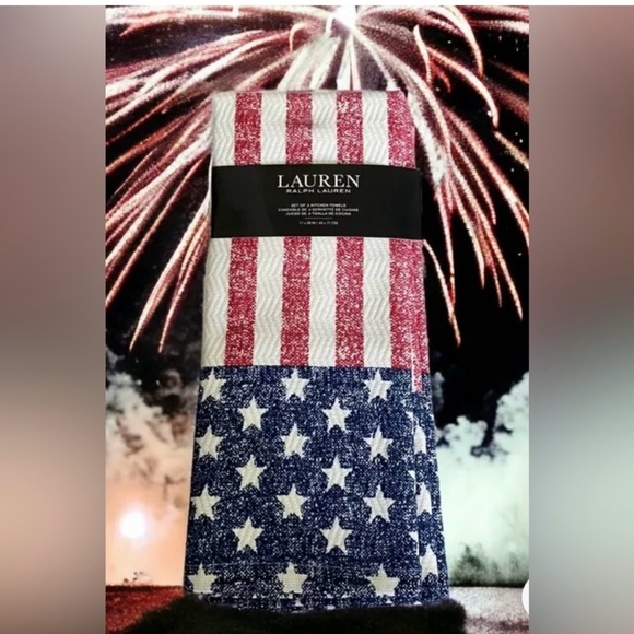 Lauren Ralph Lauren July 4thRed, White, and Blue Star-Striped Kitchen Towels - Picture 6 of 11